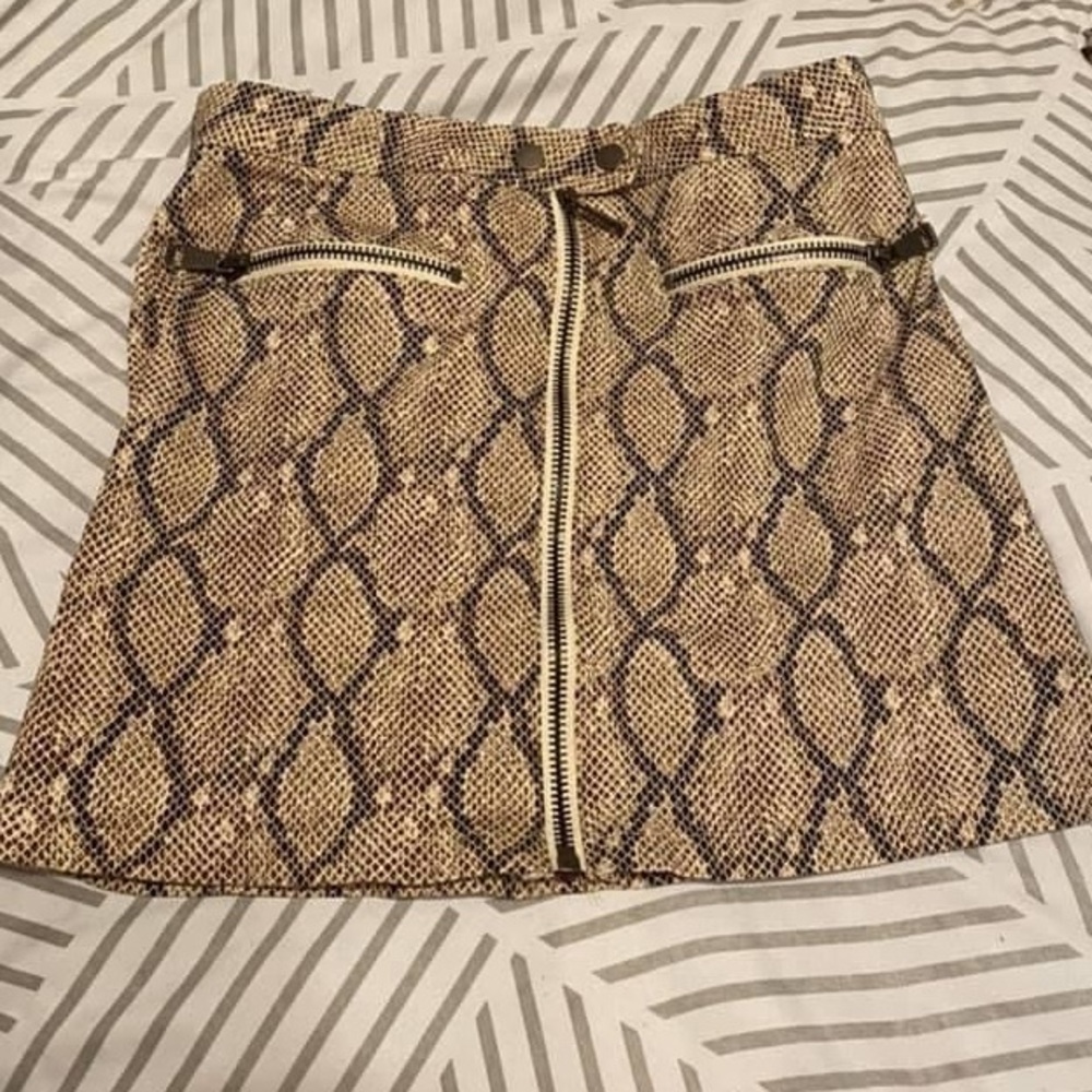 Snake print skirt